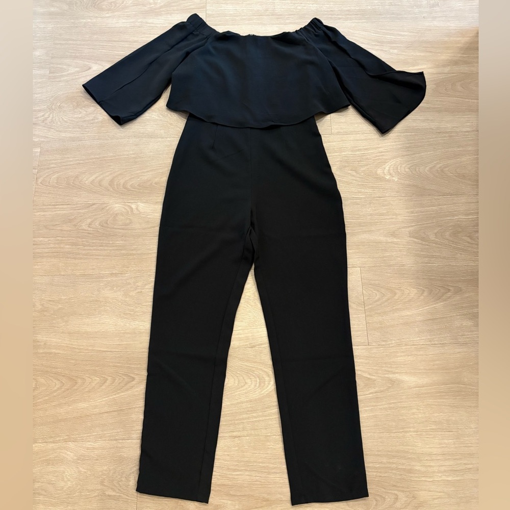 Women's Black Off-Shoulder Jumpsuit